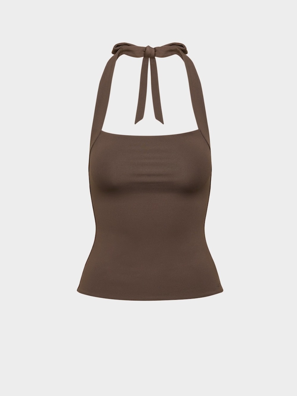 Aritzia Original Contour Optimum Halter Top - Rich Mocha Brown Size XL NWOT